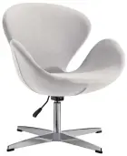 FLORA židle konferenční, PU bílá