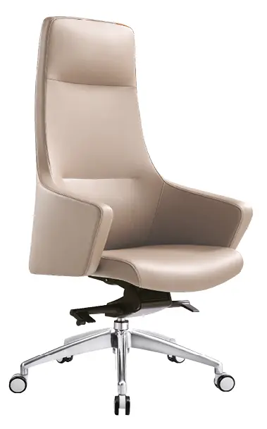 GRANADA křeslo kancelářské, kříž ALU, kůže cappuccino