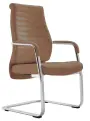 LINCOLN - K  křeslo konferenční, podnoží chrom, koženka cappuccino