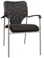 MADISON židle konferenční, chrom, černá