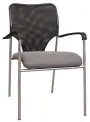 MADISON židle konferenční, chrom, šedá