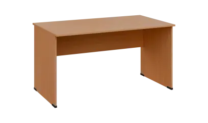 TP 8 - 14 stůl kancelářský, dřevěná podnož, deska 18 mm, široký 1400 mm, buk royal