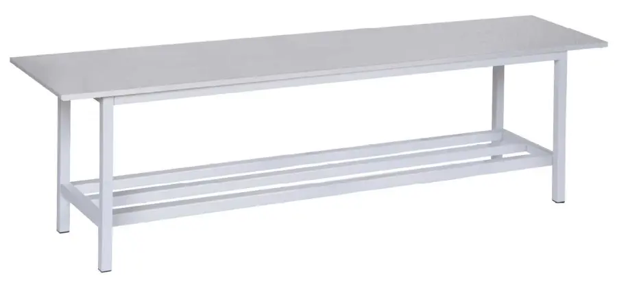 SLU-R 150 lavice šatní s roštem, šedá/ konstrukce šedá RAL 7035