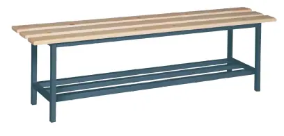 SLD-R 150 lavice šatní s roštem, dřevo/ konstrukce antracit RAL 7016