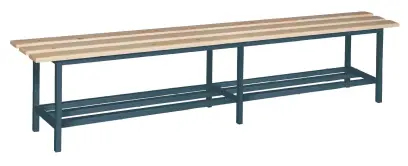 SLD-R 200 lavice šatní s roštem, dřevo/ konstrukce antracit RAL 7016