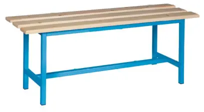 SLD 100 NX lavice šatní, dřevo/ konstrukce modrá RAL 5012