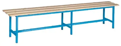 SLD 200 NX lavice šatní, dřevo/ konstrukce modrá RAL 5012