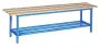 SLD-R 150 lavice šatní s roštem, dřevo/ konstrukce modrá RAL 5012