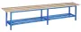 SLD-R 200 lavice šatní s roštem, dřevo/ konstrukce modrá RAL 5012