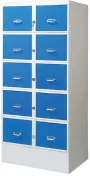 2380/5/S kartotéka 10-ti zásuvková, A5, šedo/modrá