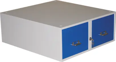 2380 kartotéka 2-zásuvková A5, šedo-modrá