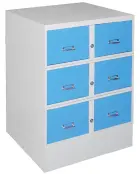 2380/3/S kartotéka 6-ti zásuvková A5, šedo-modrá