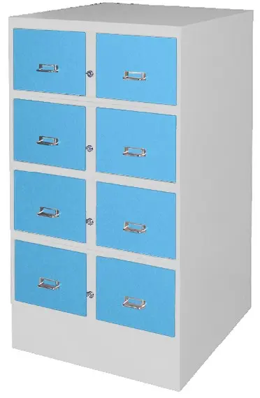 2380/4/S kartotéka 8-mi zásuvková A5, šedo-modrá