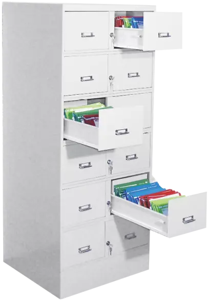 2380/6/S kartotéka 12-ti zásuvková A5, bílá