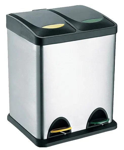 KTO-N 2x8 koš nerez na tříděný odpad, 2x8 l