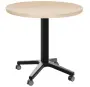 POC 500 - 1 stůl kulatý, deska pr.600 mm bříza irská (síla 25 mm), pojízdná centrální noha, podnož černá