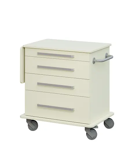 DEXTER 01 vozík asistenční, korpus a desky smetanová / zásuvky smetanová