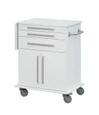 DEXTER 08 vozík asistenční, korpus a desky bílá / zásuvky, dveře bílá