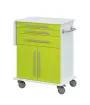 DEXTER 08 vozík asistenční, korpus a desky bílá / zásuvky, dveře jarní zeleň