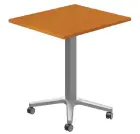 POC 500 - 7 stůl hranatý, deska 700 x 700 mm třešeň šumavská (síla 25 mm), pojízdná centrální noha,