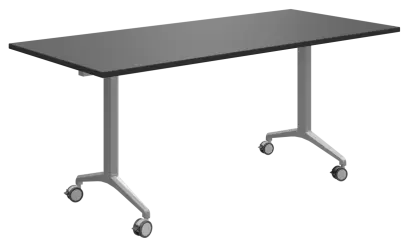 SLKP 180/80 pojízdný skládací stůl, nohy stříbrný lak, deska 25 mm, široký 1800 mm, antracit