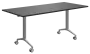 SLKP 180/80 pojízdný skládací stůl, nohy stříbrný lak, deska 25 mm, široký 1800 mm, antracit