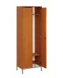 SSR - 180 - 60 šatní skříň dřevěná, 2-dveřová, háček, 1800 x 600 x 400, kovové nohy s roštem, olše jantar
