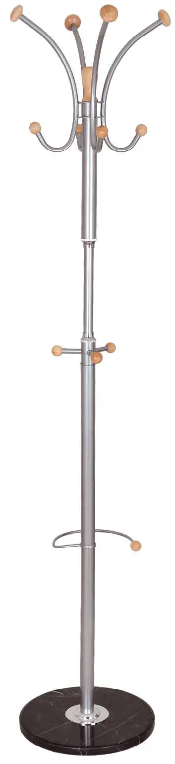 VK 109 stříbrný/buk, věšák na podstavci černém