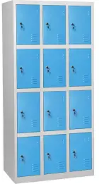 JP - 612 N skříň 12-boxová 1850x900x500 mm, šedomodrá