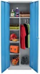 JP - 650 N skříň šatní s přihrádkami 1850x600x500 mm, šedá/modrá