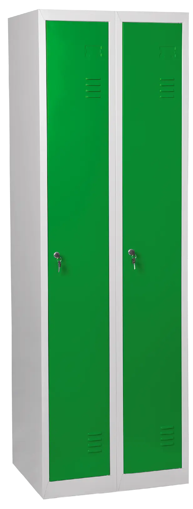 JP - 600 N skříň šatní 1850x600x500 mm, 2-dílná, šedá/zelená