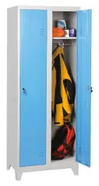 JP - 661 N skříň šatní 1850x600x500mm, 2-dílná, na nohách, šedomodrá