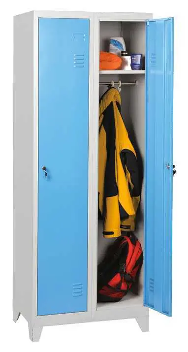 JP - 661 N skříň šatní 1850x600x500mm, 2-dílná, na nohách, šedomodrá