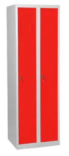 JP - 500 skříň šatní 1850x500x500 mm, 2-dílná, šedočervená