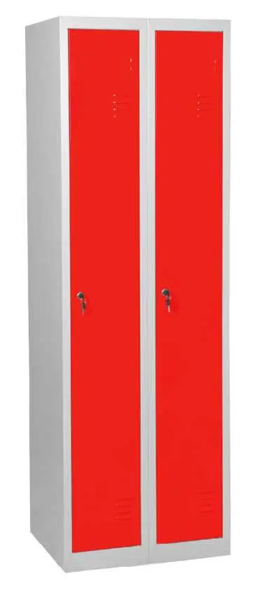 JP - 500 skříň šatní 1850x500x500 mm, 2-dílná, šedočervená