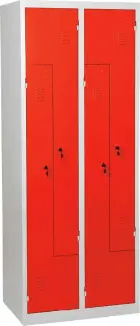 JP - 80 Z skříň šatní 1850x800x500 mm, 4-dílná, šedočervená