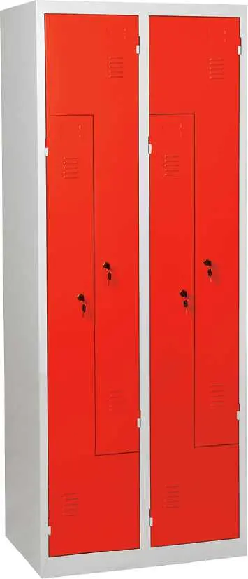 JP - 80 Z skříň šatní 1850x800x500 mm, 4-dílná, šedočervená