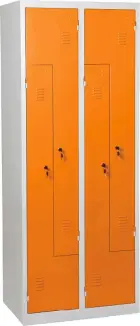 JP - 80 Z skříň šatní 1850x800x500 mm, 4-dílná, šedooranžová
