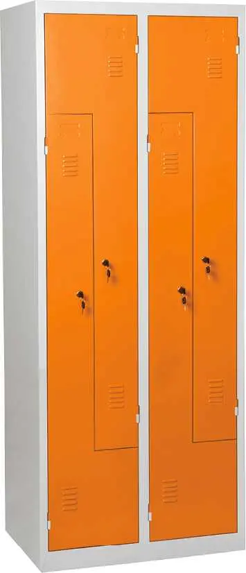 JP - 80 Z skříň šatní 1850x800x500 mm, 4-dílná, šedooranžová