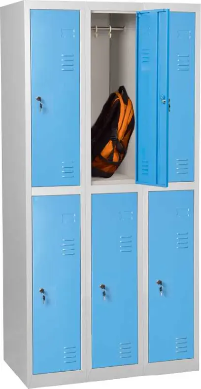 JP - 606 N skříň 6-boxová, 1850x900x500 mm, šedomodrá