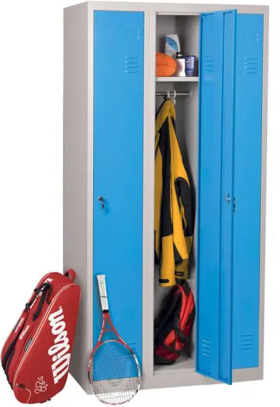 JP - 930 N skříň šatní 3-dvéřová, 1850x900x500 mm, šedá/modrá