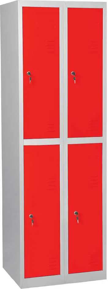 JP - 604 N skříň 4-boxová, 1850x600x500 mm, šedočervená