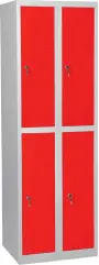 JP - 604 N skříň 4-boxová, 1850x600x500 mm, šedočervená