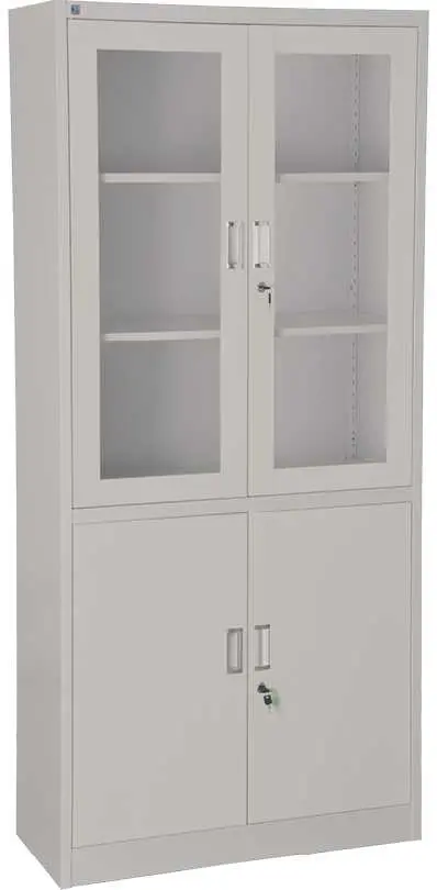 JP - 910 NX skříň kovová prosklená, 1950x900x400 mm, šedá