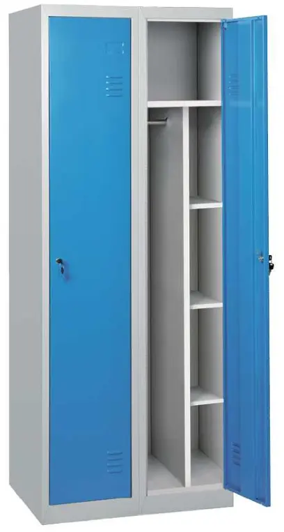 JP - 801 skříň šatní, mezistěna a police, 1850x800x500 mm, šedá/modrá