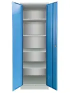 JP - 640 skříň kovová, policová, 1850x600x500 mm, šedá/modrá