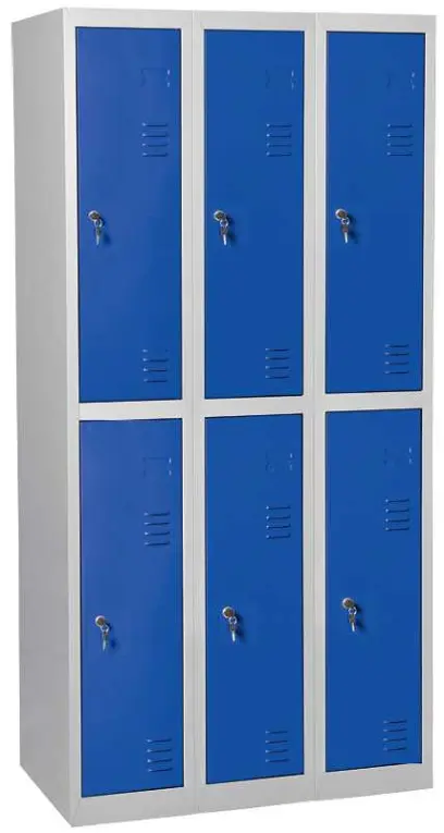 JP - 606 N skříň 6-boxová, 1850x900x500 mm, šedá/tmavě modrá