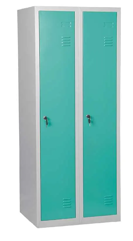 JP - 150 skříň šatní 1500x600x500 mm, 2-dílná, šedá/tyrkysová