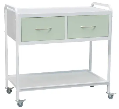 OV - 92 vozík 2-zásuvkový, šířka 900 mm, bílý/zelinkavý
