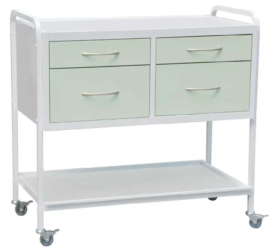 OV - 94 vozík 4-zásuvkový, šířka 900 mm, bílý/zelinkavý